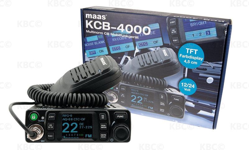 Maas - KCB-4000 - CB Radio - AM/FM - 12/24 Volt - 27 MHz - Vox
