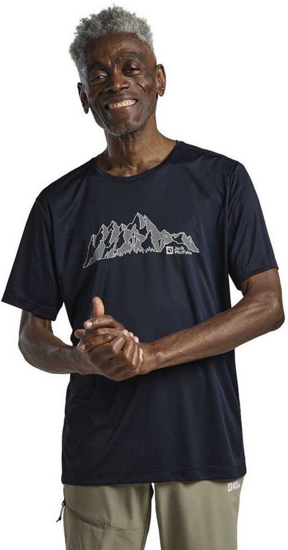 Jack Wolfskin - Peak Graphic - T-shirt - Groen - 100% Gerecycled Polyester