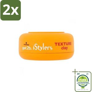 Got2B - Styling Clay - I-Styler - 75 ml - Voordeelverpakking - 2 stuks - Matte haar - Styling clay