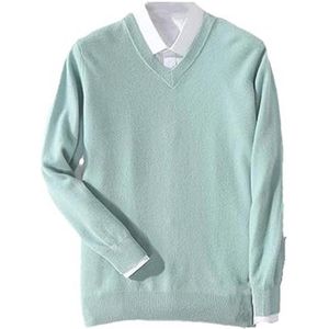 Suvoiier Heren kasjmier pullover heren klassieke V-hals pullover herfst winter warme heren pullover