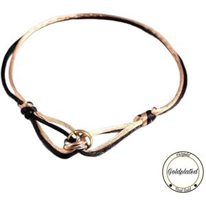 Soraro Tricolor Armband | Zwart & Goudkleurig | Goldplated | Soraro Armbanden | Cadeau voor haar | verjaardag vrouw