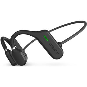 Auralis Pulse Open-Ear Oordopjes met Microfoon - Air Conduction Headphone met nekband voor Sport, Hardlopen & Fitness – Draadloze Oortjes - Koptelefoon met oorhaakje - Zwart