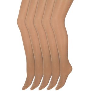 Glans panty | 35 Denier | Merk: Marianne | Maat: S t/m XXL | Kleur: Dune | 5 Paar