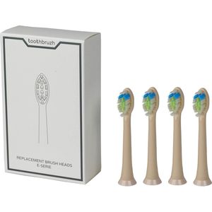 ToothBruzh Bruzhhead 4-Pack Desert - opzetborstels elektrische tandenborstel