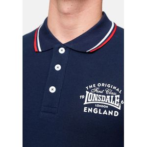 Lonsdale Polo Shirts Moyne Poloshirt normale Passform Navy/Red/White-M