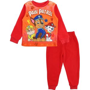 Paw Patrol- Kinderpyjama- Oranje- Fleece Pyjama- Maat 98