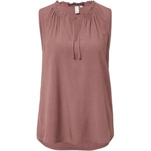 Blouse - Luchtig - Viscose - Met Vrouwelijke Kraag en Ruches