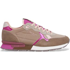 Pepe Jeans - PLS400003 Britt - Hardloopschoenen - Bruin - Plat - Veters