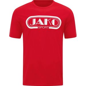 Jako - Retro T-Shirt - Rood - Heren