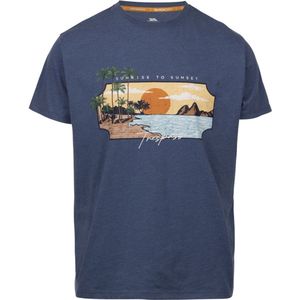 Trespass T-Shirt Pendla Casual Printed Tshirt Indigo Tone Marl-L