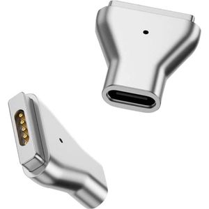 xtabarya 100W USB Type C Magnetische PD Adapter voor MacBook Air/pro Aluminium Vrouwelijke Type C Vrouwelijke PD Adapter met Indicatielampje