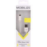 Mobilize USB-A naar Apple Lightning Kabel MFI 1 Meter - Wit