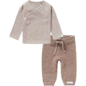 Noppies - Kledingset - 2 delig - Broek Grover Knit Taupe - Shirt nanyuki - Maat 44