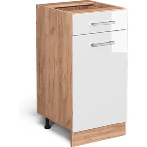 Vicco R-Line Keuken Keukenonderkast – 40 cm WB Marmer Wit Hoogglans WB Marmer