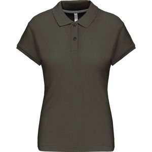 Kariban Damespolo korte mouwen K242 - Dark Khaki - S