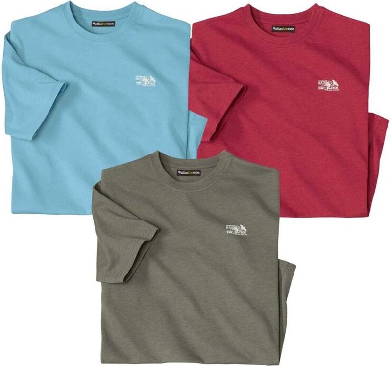 ATLAS FOR MEN - Set van 3 T-shirts Atlas® - Heren - Verkrijgbaar in grote maten - 4XL