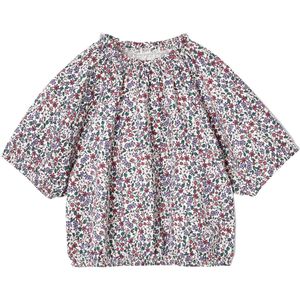 Crop Top - Ecru - Meisjes - Korte Mouwen - Ronde Hals