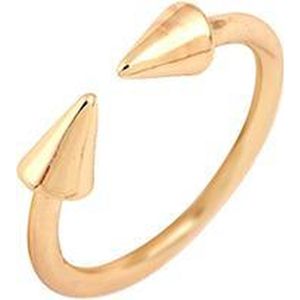 24/7 Jewelry Collection Dubbele Pijl Ring Verstelbaar - Verstelbare Ring - Goudkleurig