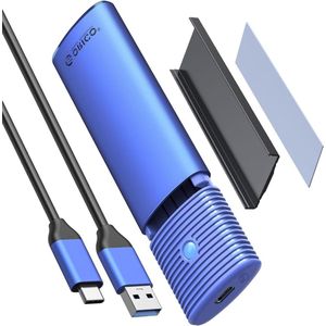 NVMe M.2 SATA SSD behuizing adapter - zonder gereedschap - aluminium - USB 3.2/USB3.1 Gen2 - 10Gbps - PCIe NVMe - 5Gbps - NGFF SATA Externe M2 Case - voor M2 M-Key(B+M Key) - 2230/2242/2260/2280 - SSD-PWDM2G2A