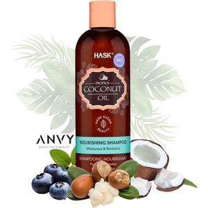 Hask Shampoo Monoi Coconut Oil Nourishing Shampoo - Geen parabenen - Beschermd en hersteld