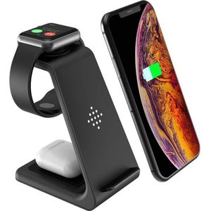 Bamled® 3-in-1 Draadloze Apple Oplader - Wireless Charger voor iPhone, iWatch en Airpods Pro - Qi Lader