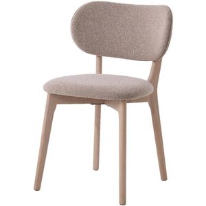 Nordic Home - Bianchi - Eetkamerstoel - Zand/Espresso - Stof