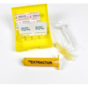 Insecten uitzuigpompje - Uitzuigpomp - Insectenbeet - Anti gif - Gifspuit - Gifzuiger - Insectenbeet - Muggen - Wespen - Bijen - Kwallen - Slangen - Dieren - Ongedierte - Onderweg - Op reis - Reizen - Vakantie - Natuur - Hike - Byebites