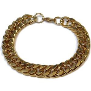 Gouden Stalen Gourmetarmband RVS