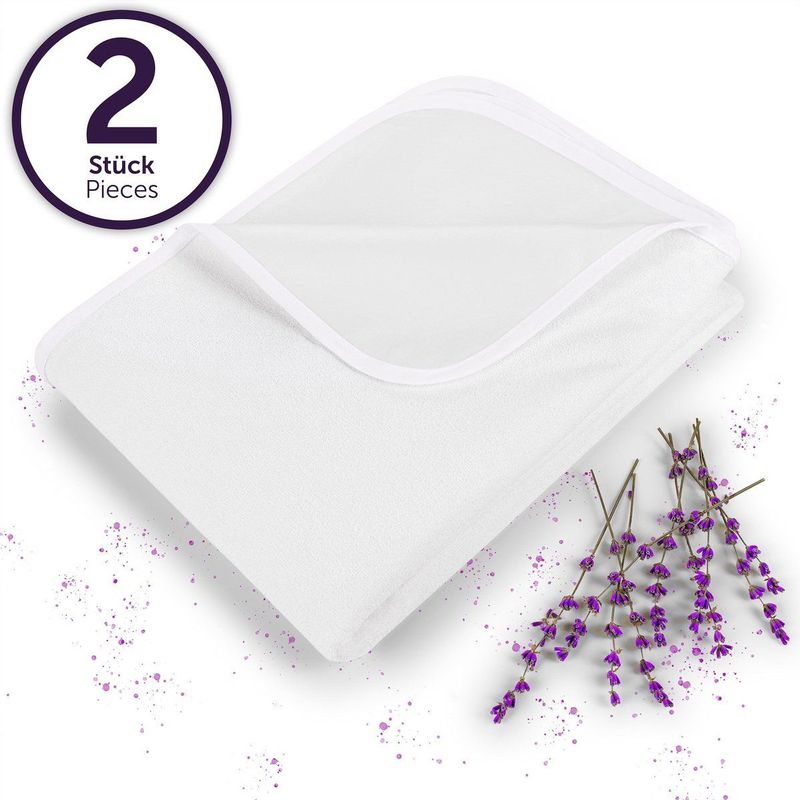 Blumtal Matrasbeschermer 160 x 200cm - Waterdichte Matrasonderlegger - Badstof - Terry - Set van 2