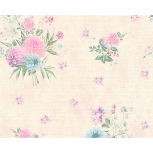 BLOEMEN BEHANG - Meerkleurig Roze - AS Creation DJOOZ 2