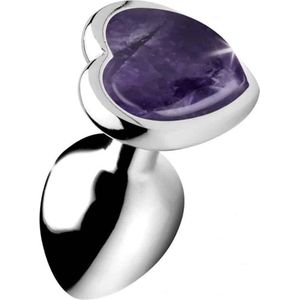 XR Brands Amethyst Heart - Butt Plug - Small purple