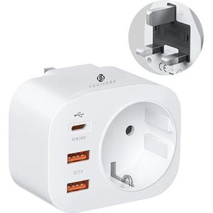 Equivera Internationale Stekker Adapter - Reisstekker - Universele Wereldstekker - Stekker Adapter - Internationale Reisstekker - Ideaal voor op reis!