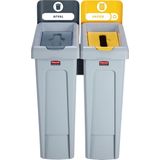 Rubbermaid - Labelset Slim Jim recyclingstation - Nederlands