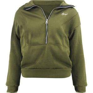 ChiComfort luxe Dames half zip sweater Groen XXL