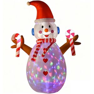 1 opblaasbare kerstversiering, lichtgevende polyester constructie – christmas inflatables met LED-verlichting, ideaal als christmas decorations outdoor voor tuin of oprit, familiefeesten en feestdagen - adventskalender 2025