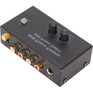 Allecto plus - Phono Draaitafel Voorversterker met Mini Elektronische Audio Stereo - Voorversterker voor Draaitafels en Platenspelers met Input Output