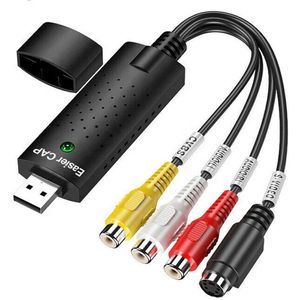 USB Video Grabber HD – Digitaliseer Videobanden Gemakkelijk – Inclusief TVR2.5 Videobewerkingssoftware - zwart