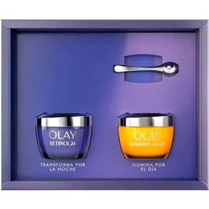 Set : Olay Vitamine C + AHA 24 Dagcrème en de Olay Retinol Nachtcrème 50 ml