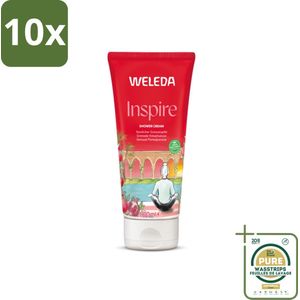 10 x WELEDA - Douchecrème Granada Inspire - Granaatappel - 200 ml - Grootverpakking - Douchecrème - Natuurlijke Douchecrème - Biologische Douchecrème - Granaatappel Douchecrème - Sensueel Douchecrème