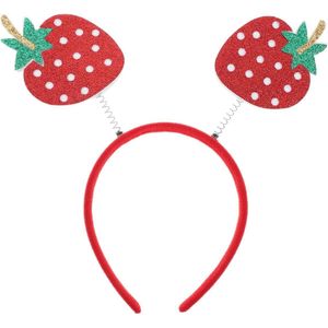 Fruitige elastische haarband met aardbeidesign voor meisjes - ideaal voor kinderfestivals en fotoshoots