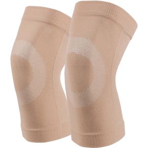 Kniebandage - Knie-Kompressionsbandage - Knieschützer Rutschfeste Unterstützung - 1 Paar - - Voor Sport En Dagelijks Gebruik Beige