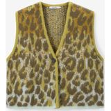 Sissy-Boy - Donkergroen - Vest - Met Leopard Print