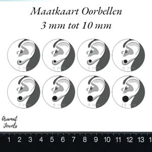 Aramat Jewels Oorbellen - Goudkleurige Ster Oorbellen Met Transparante Zirkonia - Roestvrij staal - Mannen - Kinderen - [4mm,5mm,6mm]