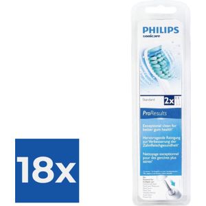 Philips Sonicare ProResults HX6012/07 - Opzetborstel - Standaard - 2 stuks - Voordeelverpakking 18 stuks