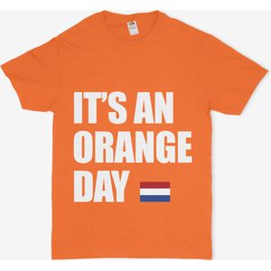 Fruit of the Loom SC230-Tshirt-Oranje-Formule 1-Orange Day-Max Verstappen-Voetbal-Zandvoort