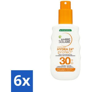 Garnier - Ambre Solaire - Zonnebrandspray - Hydra 24H Protect - Vitamine E - SPF 30 - 150 ml - Voordeelverpakking - 6 stuks
