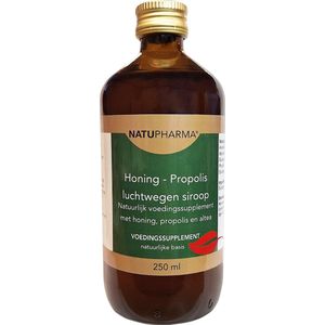 Natupharma - Honing Luchtwegensiroop - 250 Milliliter - Natuurlijk Voedingssupplement
