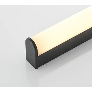 Lindby - Wandlamp - 1licht - Aluminiu - Staa - Acryl - H: 4 cm - Mat Zwar - Wit