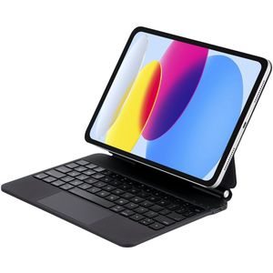 Case2go - Bluetooth Toetsenbord Hoes geschikt voor Apple iPad 11 (2025) A16 / Apple iPad 10.9 (2022) - Met Auto/Wake Functie - Touchpad - Bluetooth Magnetisch Keyboard Case - Zwart