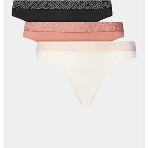 TH - 3-pack Strings - Roze/Beige/Zwart - XS